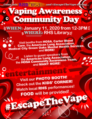 Vaping Awareness Community Day Flyer
